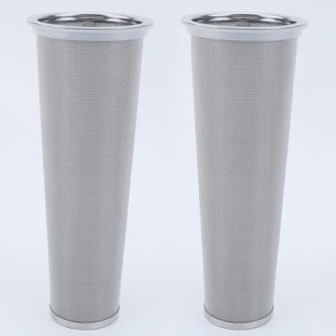 Imagem de Fermus Conjunto de 2 filtros de café Cold Brew para infusor de frasco de vidro de boca larga de 2 litros, coador de aço inoxidável 304 com anel de vedação, design para filtro de café Grounds Tea Fruit
