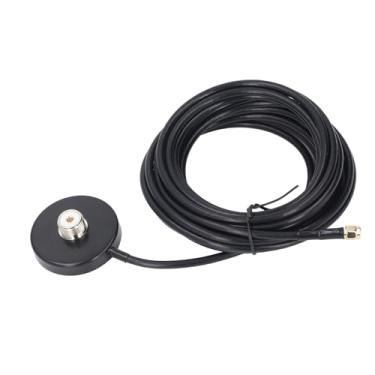 Imagem de Suporte magnético para antena de rádio amador CB VHF UHF HF de 5 metros, base magnética NMO para antena de rádio móvel de ônibus e táxi, cabo coaxial RG58 PL
