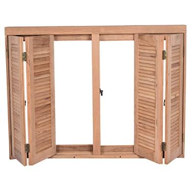 Imagem de Janela Pantográfica Lisa JE121 Esel 100cmx140cmx14cm Natural