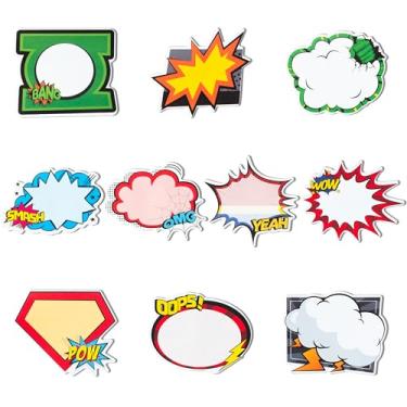 Imagem de Notas adesivas AgincBerry Hero - 30 peças de notas autoadesivas de herói de desenho animado super divertido, bloco de notas criativo em forma de herói para escrever notas adesivas para escola,