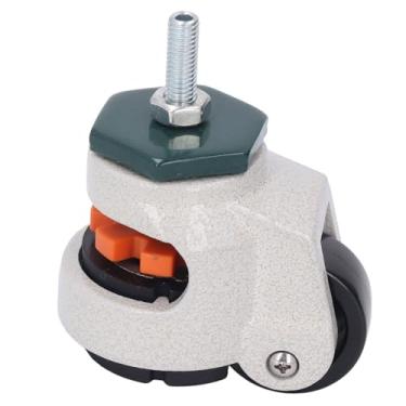 Imagem de Rodízios de haste niveladora, rodízio de máquina de nivelamento de haste, capacidade de carga de 220 LBS, roda de rodízio retrátil com base de borracha e rodas de náilon