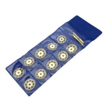 Imagem de Kit 10 Mini Serra Discos Diamantados 22mm Retifica Dremel - ATMX