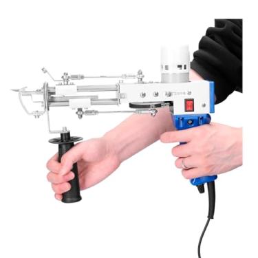Imagem de 2 Em 1 MáQuina De Tricô Para Tecelagem De Carpete PortáTil, Pilha De Corte Ou Pilha De Loop, Pistola De Tufting, Ferramenta De Bricolage Para Tapetes, 5-40 Pontos/Seg