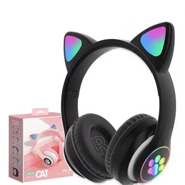 Imagem de Fone de ouvido Gatinho Cat ear Headphone bluetooth (Preto)