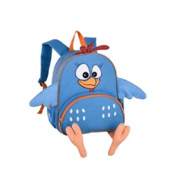 Imagem de Mochila galinha pintadinha de costas 13" ref gp24628d - CLIO, AZUL/AMA