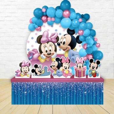 Imagem de KIT FESTA KIT FESTA PAINEL REDONDO Decoração Mickey e Minnie Baby 1,50