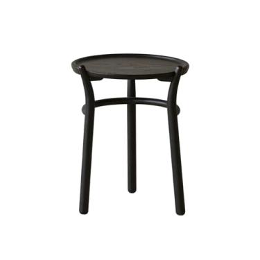 Imagem de LICONG-2020 Pequena mesa de centro pequena mesa de centro ao lado do sofá, mesa de cabeceira para casa, mesa de canto pequena, varanda, quarto, mesa redonda pequena (preta)