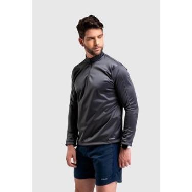 Imagem de Moletom Dry Com Gola 1/4 Evolift Cinza Escuro-Masculino