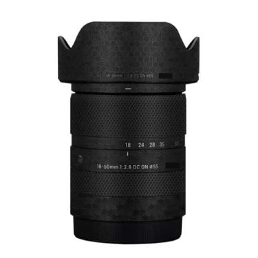 Imagem de Adesivo de lente de câmera para Sigma 18-50 mm F2.8 DC DN adequado para Sony E/Fuji X Mount Camera Coat Wraps Film Protector Vinyl Decal Skin 1:2.8 18-50 2.8 (Honeycomb Black)
