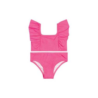 Imagem de Biquíni Infantil FPS +50 com Glitter e Forro Quimby, Rosa, 1