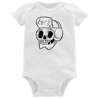 Imagem de Body Bebê Skull Skeleton - Foca na Moda, Branco, G