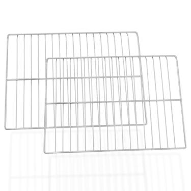 Imagem de 2 peças de substituição de rack de forno WB48T10095 atualizadas para peças de forno GE Stove, AP5665850 Rack plano para peças de forno GE Range Rack de arame de aço inoxidável 304, peças de fogão