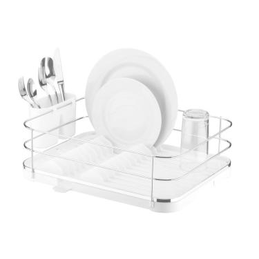Imagem de Escorredor De Louças Pratos Cromado Com Branco Future 975