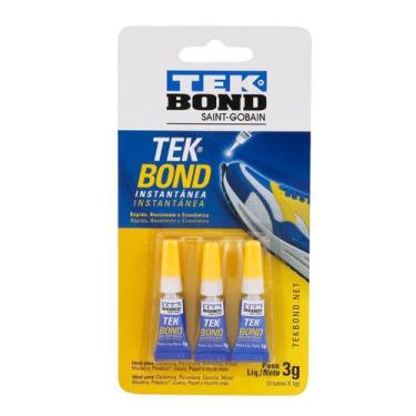 Imagem de Cola instantânea Super Cola Tek Bond com 3 unidades de 1g - Tekbond