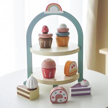 Imagem de Conjuntos de Madeira Brinquedo Educativo Infantil, Conjunto Divertido Brincando de Casinha, Sorvete Madeira, Torradeira Madeira, Bolos Madeira, Louça Madeira (Cupcakes de Madeira)