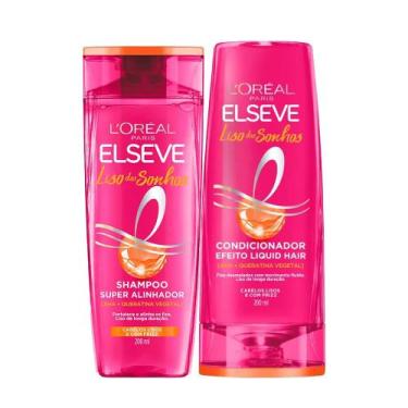 Imagem de Kit Elseve Shampoo + Condicionador Liso Dos Sonhos Liquid Hair 200ml