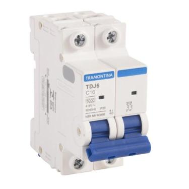 Imagem de Disjuntor Bipolar 16A Din TDJ6-2C16 Curva C 6kA 58012135 Tramontina - 