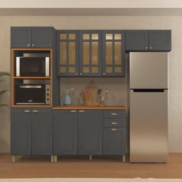 Imagem de Cozinha Completa 4 Peças 12 Portas 2 Gavetas 2 Nichos para Forno Paris Indekes