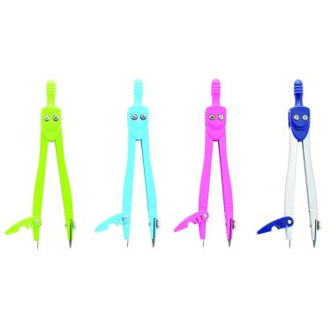 Imagem de Molin Compasso Escolar Preciso INMETRO com Apontador e Grafites - Cores Sortidas