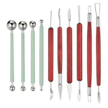 Imagem de YOKIVE 10 ferramentas de escultura de argila, ferramentas de argila de polímero, ferramenta de modelagem de argila, ferramenta de pontilhamento, ótima para pintura artesanal de argila de cerâmica