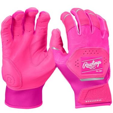 Imagem de Rawlings | Luvas de rebatedor de beisebol juvenil Workhorse | Unicórnio elétrico rosa | Médio