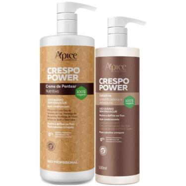 Imagem de Kit Apice Crespo Power Creme De Pentear + Gelatina Grande Profissional