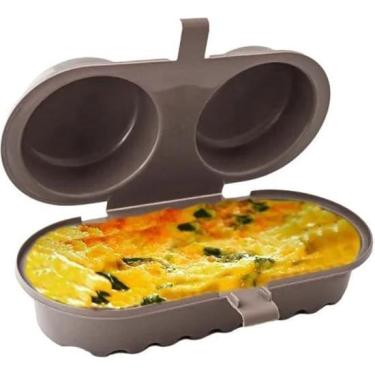 Imagem de Forma De Ovos Cozidos Omeleteira Micro-Ondas Rápido Plasvale