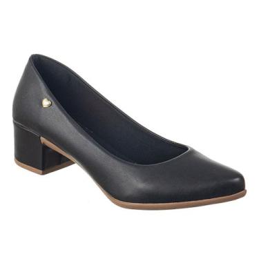 Imagem de Sapato Social Scarpin Feminino Napa Bico Fino Salto Grosso - Amav Shoe