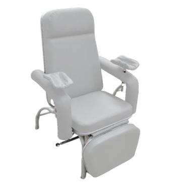 Imagem de Poltrona Hospitalar Reclinável Para Coleta e Hemodiálise Comfort Branc