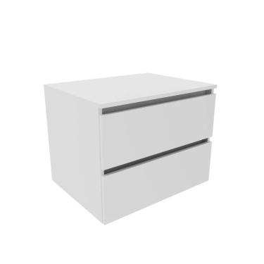 Imagem de Balcão Gabinete Suspenso para Banheiro 60cm com 2 Gavetas BN3607 Branco SEM CUBA