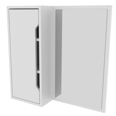 Imagem de Armário Espelheira BN3648 Branca 60x60cm para Banheiro com Porta Tecnomobili