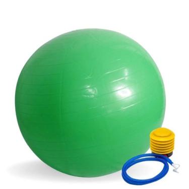 Imagem de Bola Yoga Pilates Fitness Suíça 60 cm Verde com Bomba CBRN16174 - Comm