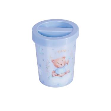 Imagem de Lixeira Infantil Plasútil Decorada Compacta (Urso Azul)