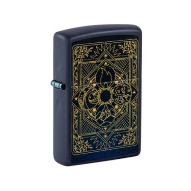 Imagem de Zippo Isqueiro de bolso fosco azul marinho Elements Design