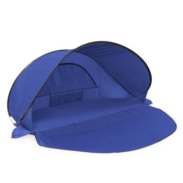 Imagem de ONIVA – Uma marca Picnic Time – Tenda de praia portátil Manta – Tenda pop-up – Abrigo de sol para praia, (azul com detalhes cinza)