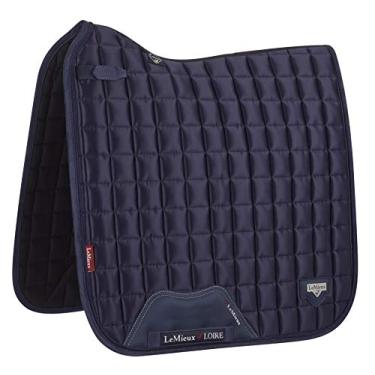 Imagem de LeMieux Dressage Loire Classic Square Saddle Pad - Almofadas de sela para cavalos - Equipamento e acessórios para equitação equestre (azul-marinho - grande)