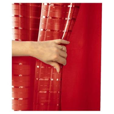 Imagem de Cortina Blackout Pvc Voil Xadrez 2,80M X 1,80M - Vermelho - Campari