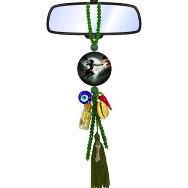 Imagem de Chaveiro Guia Patuá Proteção Orixá Oxóssi Retrovisor Carro - Balaio de