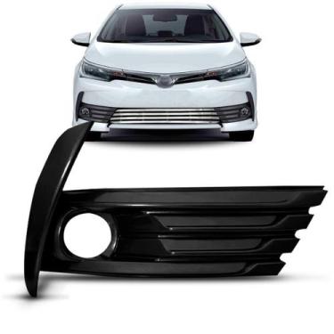 Imagem de Moldura Farol Milha Corolla 2018 A 2020 Preta Com Furo - Retrovex