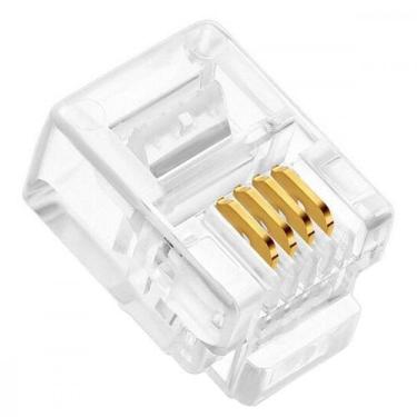 Imagem de Conector Modular Rj11 (So Plug Jack) 606 - Kit C/20 - DEZCOMP