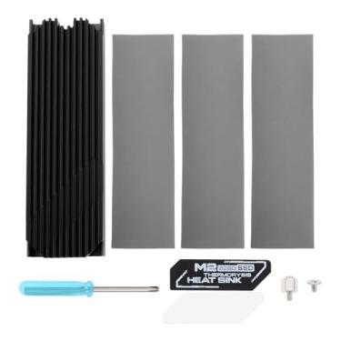 Imagem de YINETTECH M.2 2280 SSD NVME Dissipador de calor dissipador de calor único duplo lado alumínio preto