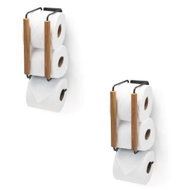 Imagem de Kit Suporte Para Papel Higiênico De Parede Adesivo Arthi