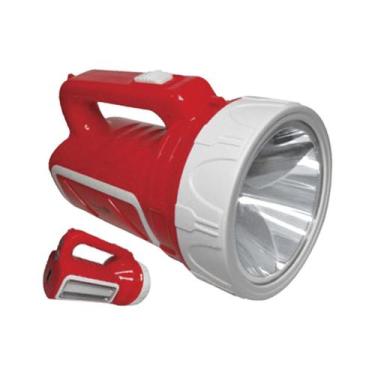 Imagem de Lanterna de mão com holofote e tubo led lateral recarregável - DP-LED 