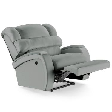 Imagem de Poltrona Do Papai Reclinável Kalie Power Elétrica Massagem Fh9 Pu Cinza - Mpozenato