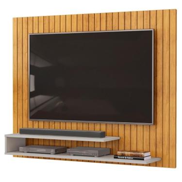 Imagem de Painel Tv 55 Pol 134cm Ripado David D04 Cedro-bali - Mpozenato