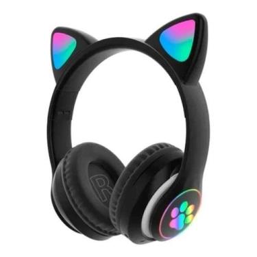 Imagem de Fone Ouvido Headphone Orelha Gato Bluetooth Infantil P2 Led - CAT EAR,