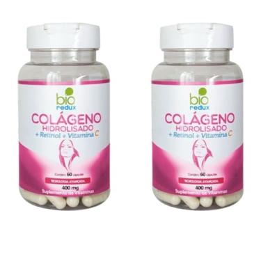 Imagem de Kit 2 Bio Redux - Colágeno Hidrolisado (+ Retinol + Vitamina C) 60 Cápsulas