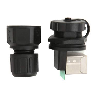 Imagem de Conector à prova d'água Fafeicy RJ45, Conector à prova d'água de rede, caixa de junção, fêmea para fêmea, CAT 5, CAT 5E, CAT 6 Acoplador de cabo Ethernet LAN para equipamento externo de LED (1 pacote), Conector