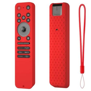 Imagem de Hi Color Capa de silicone para LG MR25GA capa protetora compatível com 2025 LG OLED Smart TV C5 B5 G5 M5 Series Remote MR25GA capa (vermelha)