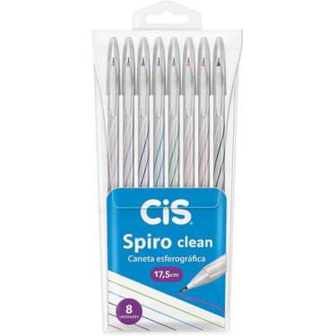 Imagem de Caneta Esferografica Spiro 0.7mm Cis, 8 Cores Clean